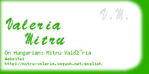 valeria mitru business card